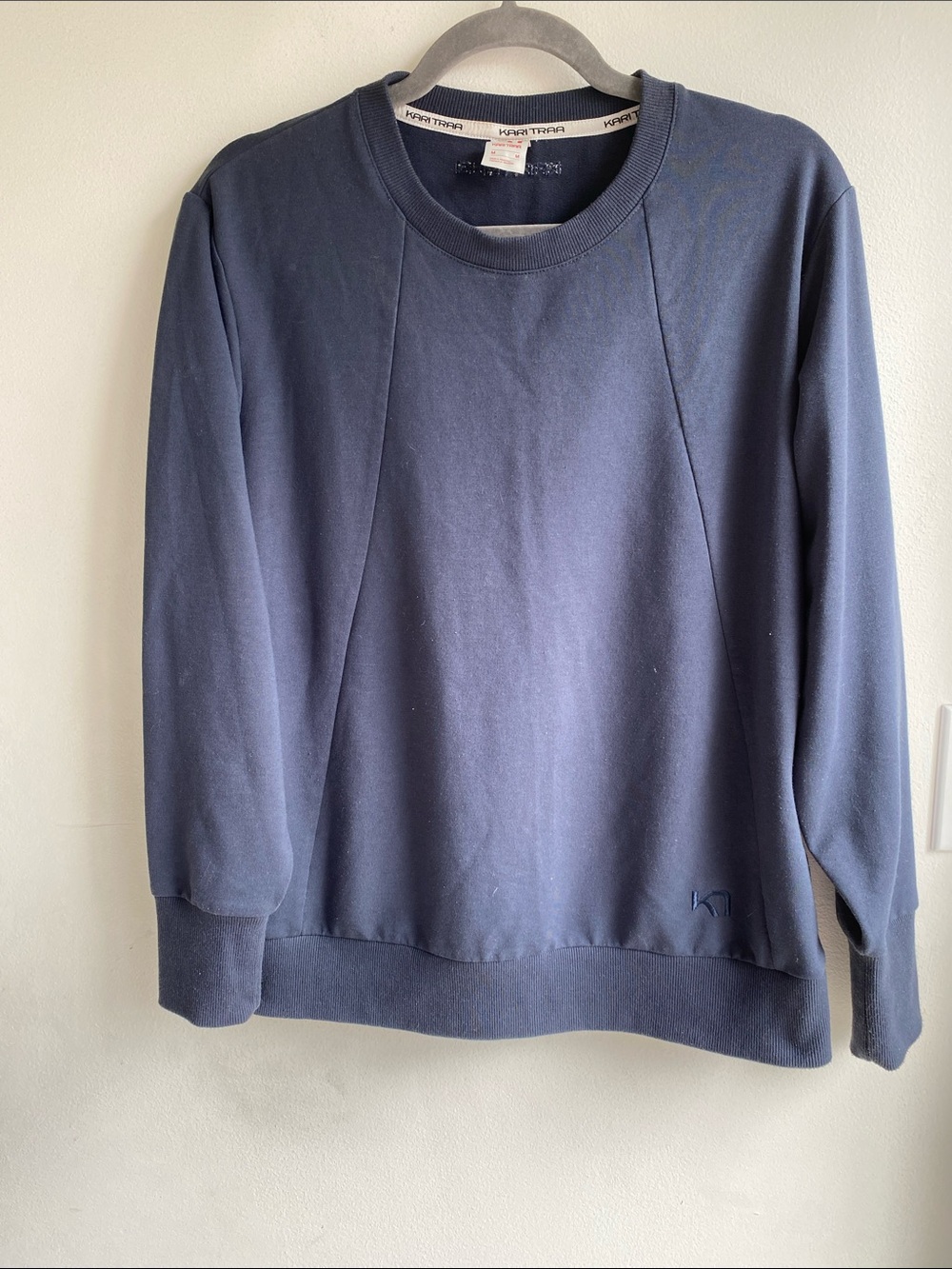 Kari Traa Navy Blue Pullover Long Sleeve Top Med